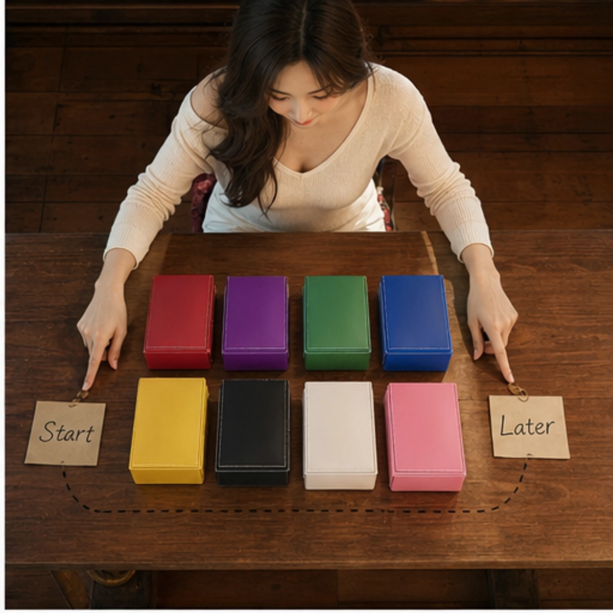 Yumi, The Hostess — side-by-side table clinic with components in use