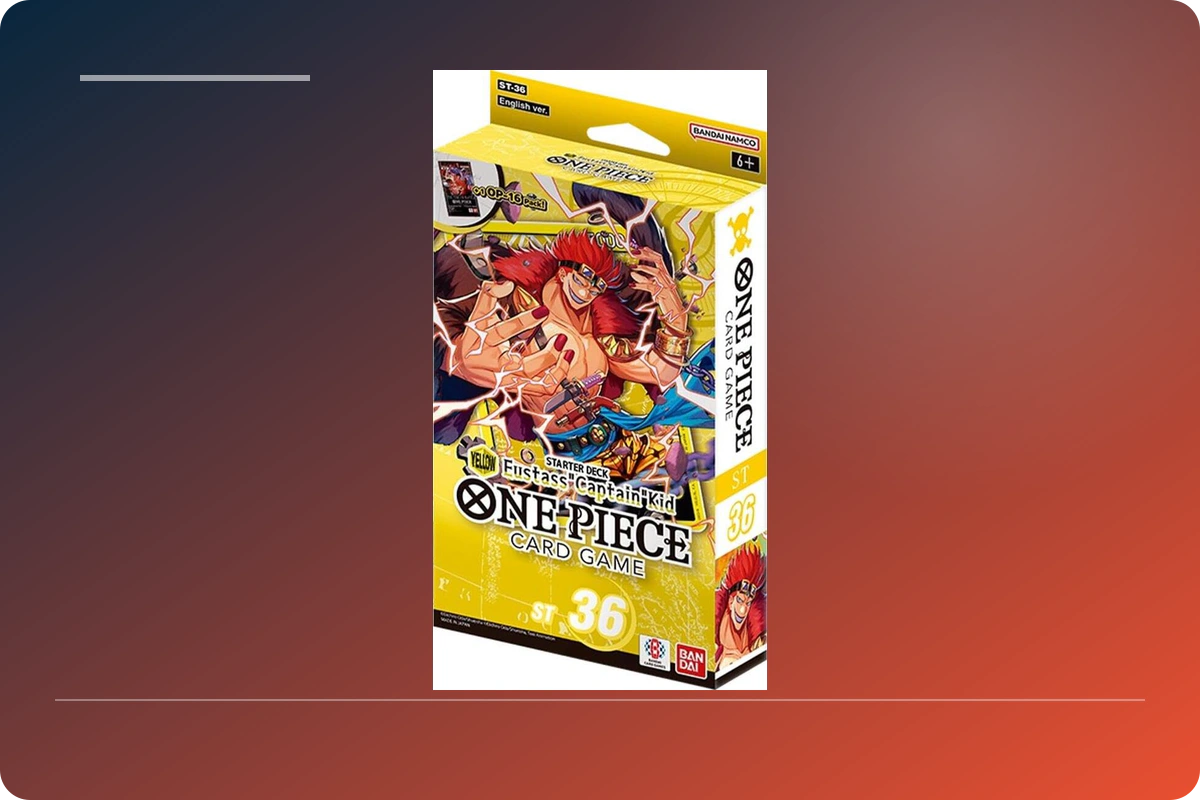 One Piece ST-36 Eustass Captain Kid Starter Deck, exact product and packaging photograph