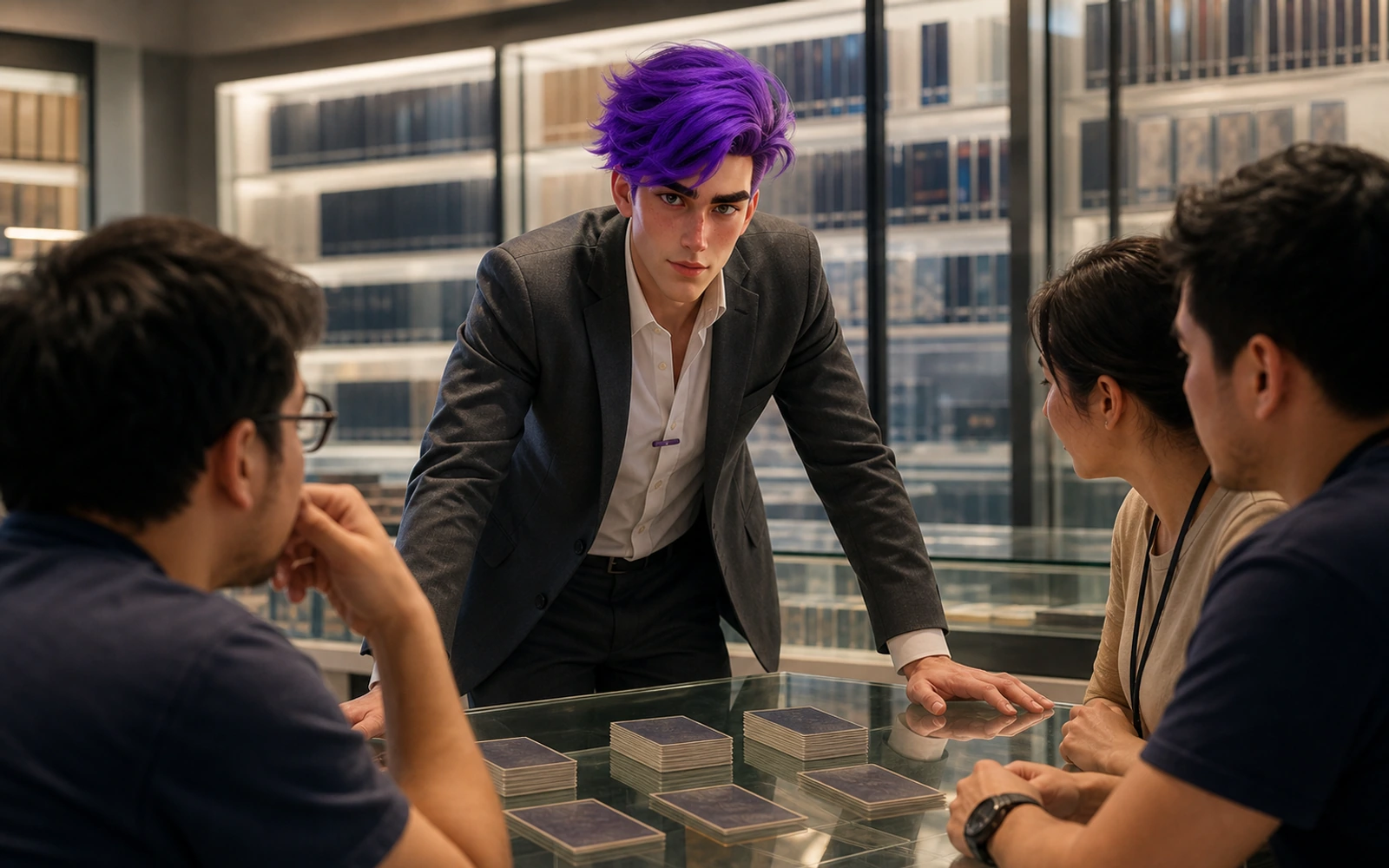 Dax, The Critic — adult curator fitting the first exact purchase to the player’s real table