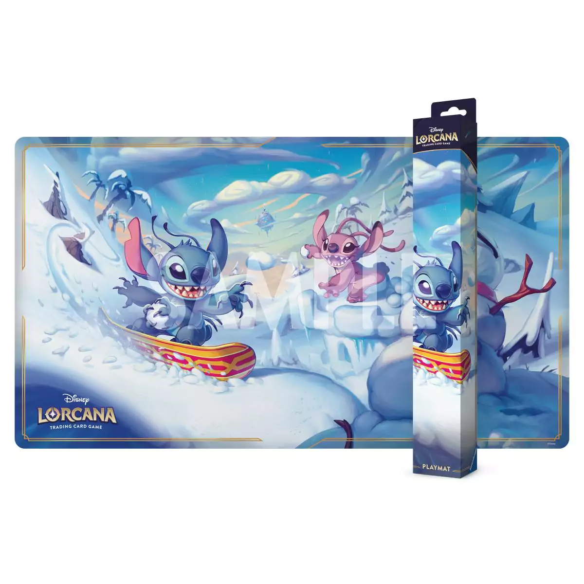 Disney Lorcana Playmat — Stitch & Angel in Winterspell