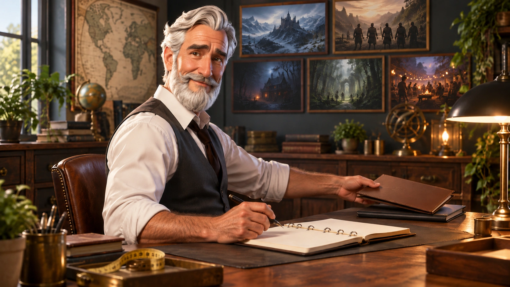 The Keeper considers a planned recurring game session at an ownership workbench.