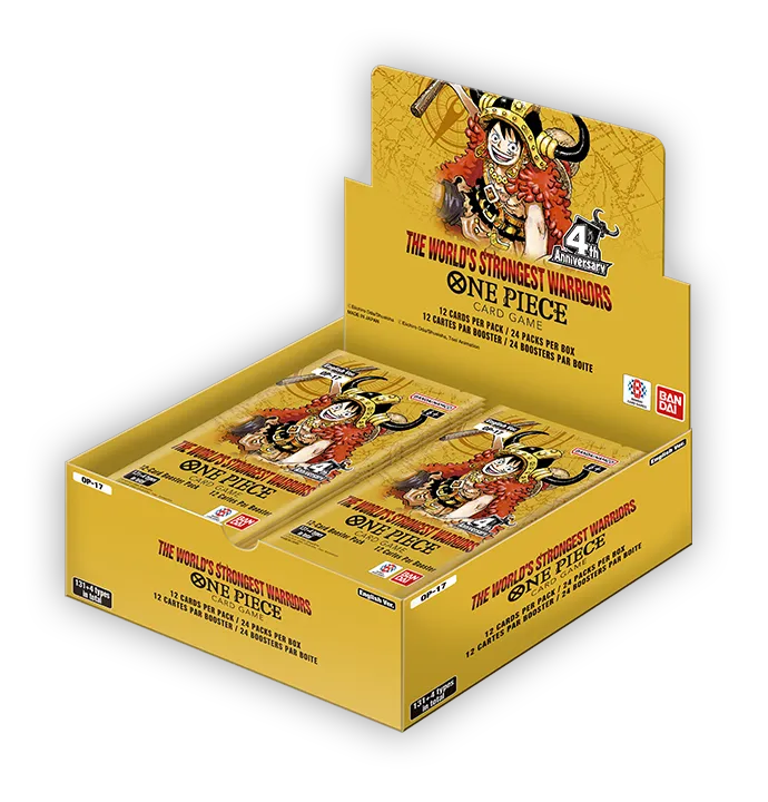The World’s Strongest Warriors OP-17 English booster display