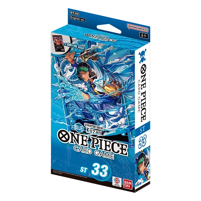 One Piece Card Game Starter Deck ST-33 Blue Kuzan, exact product listing photograph