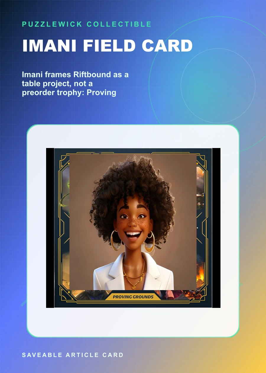 Imani, The Connector