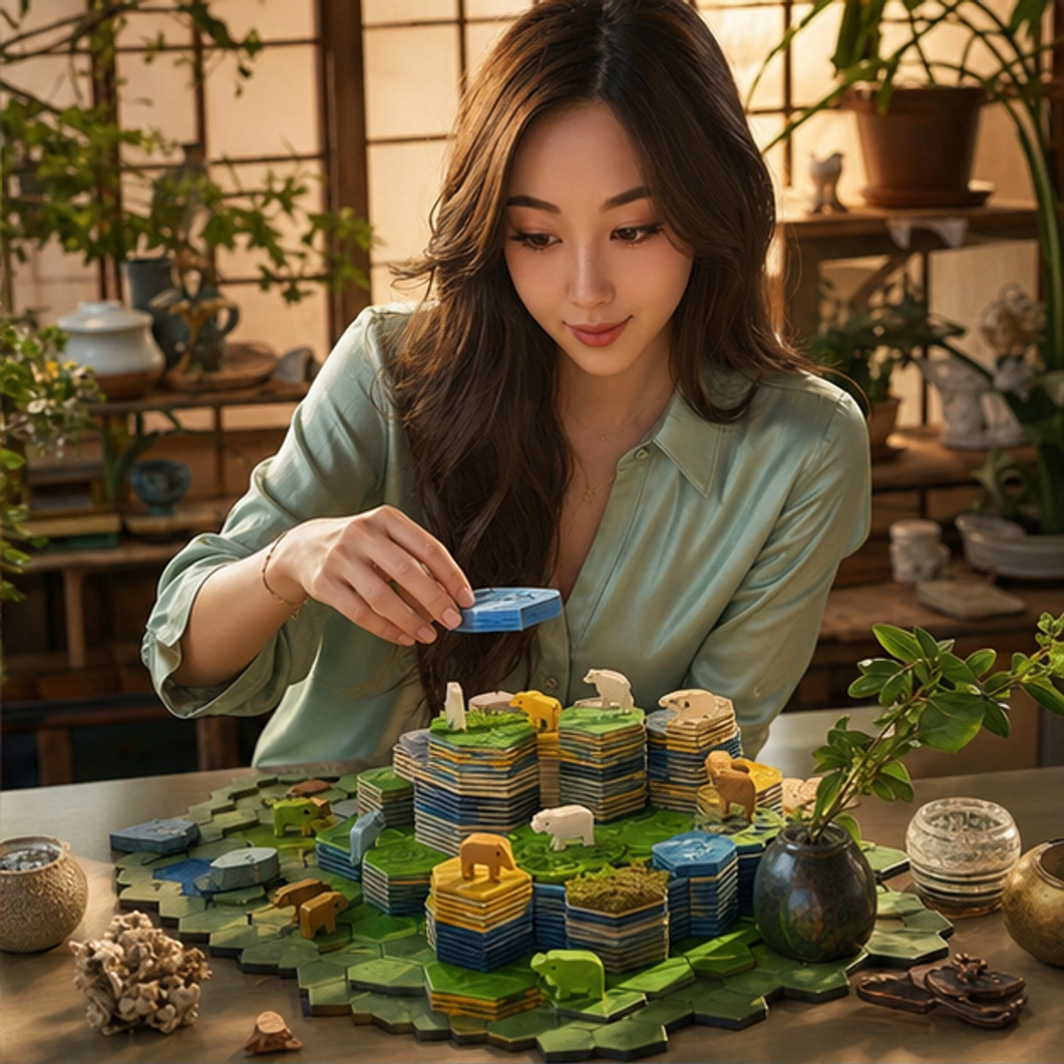 Yumi, The Hostess — side-by-side table clinic with components in use