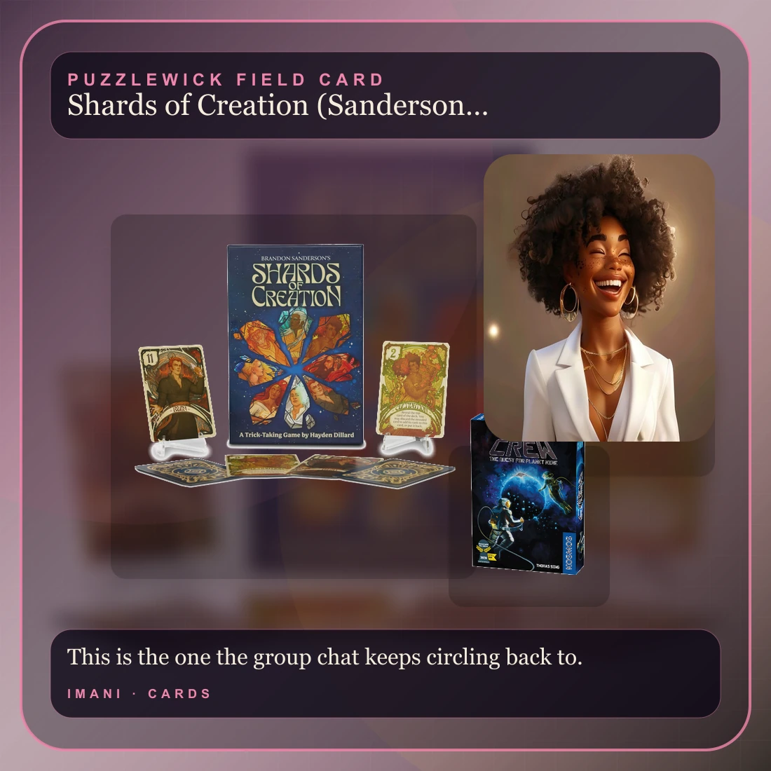 Imani, The Connector