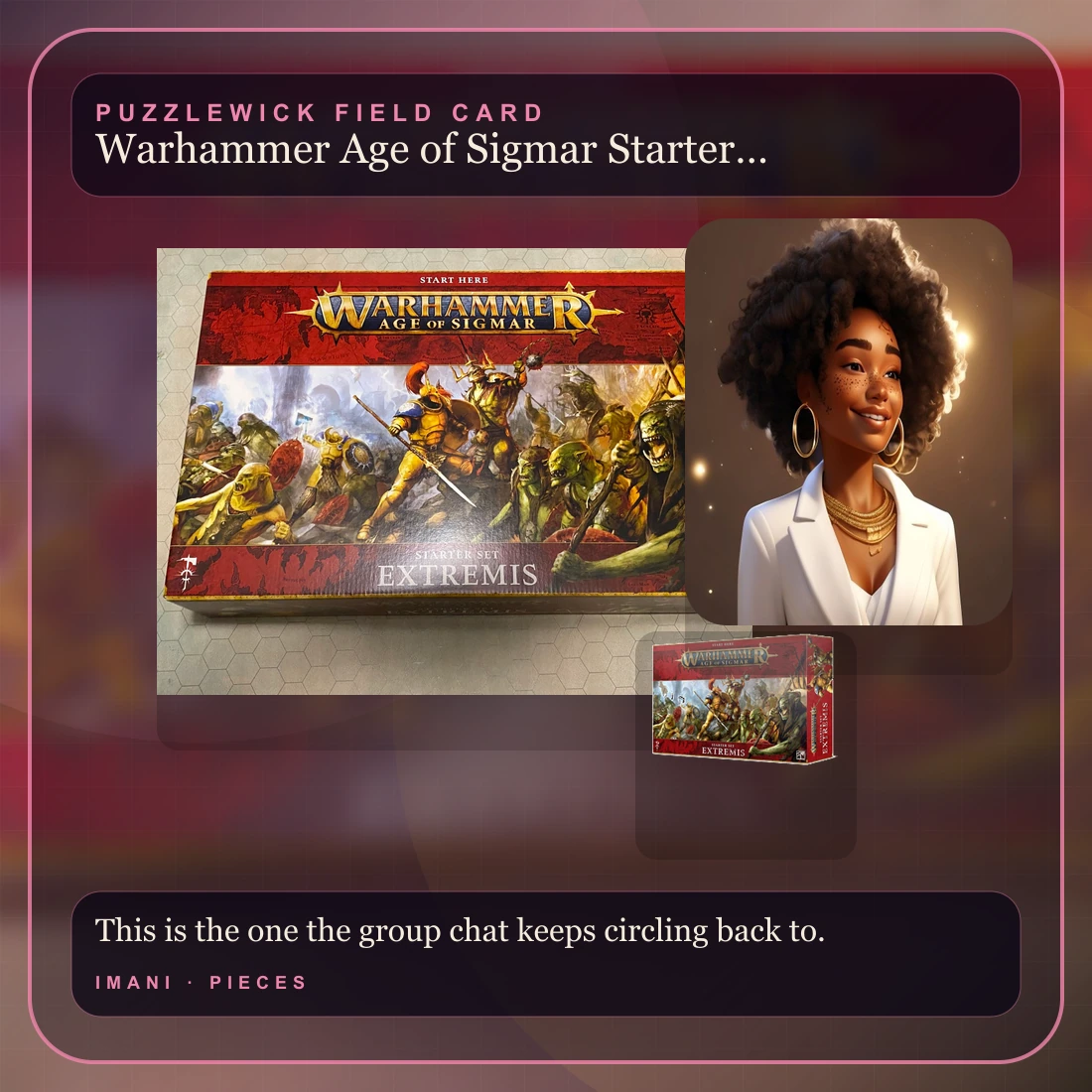 Imani, The Connector