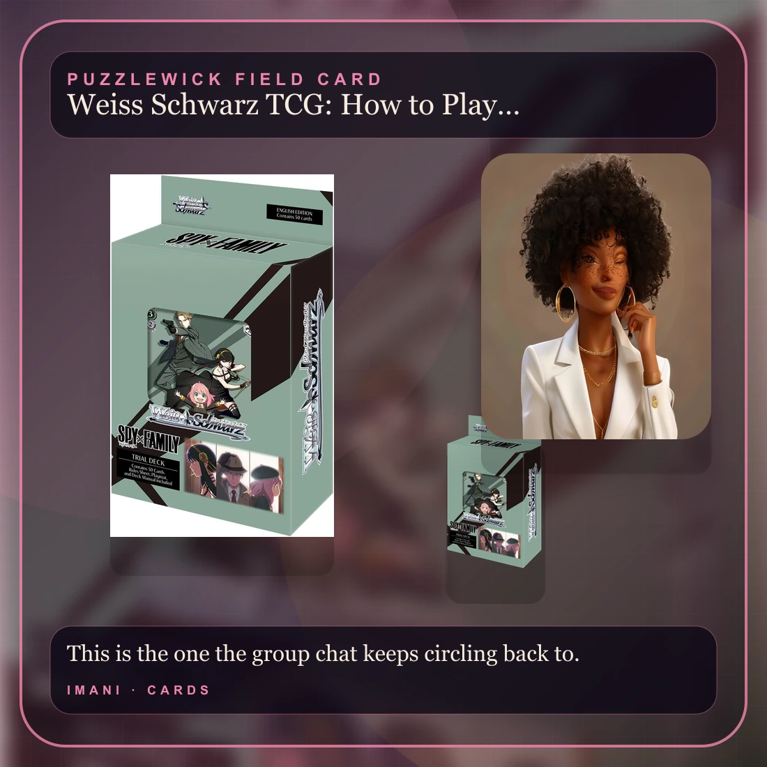 Imani, The Connector