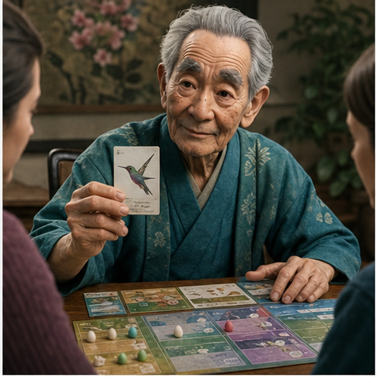 Kenji, The Sensei — demonstrating the core turn with the game staged clearly
