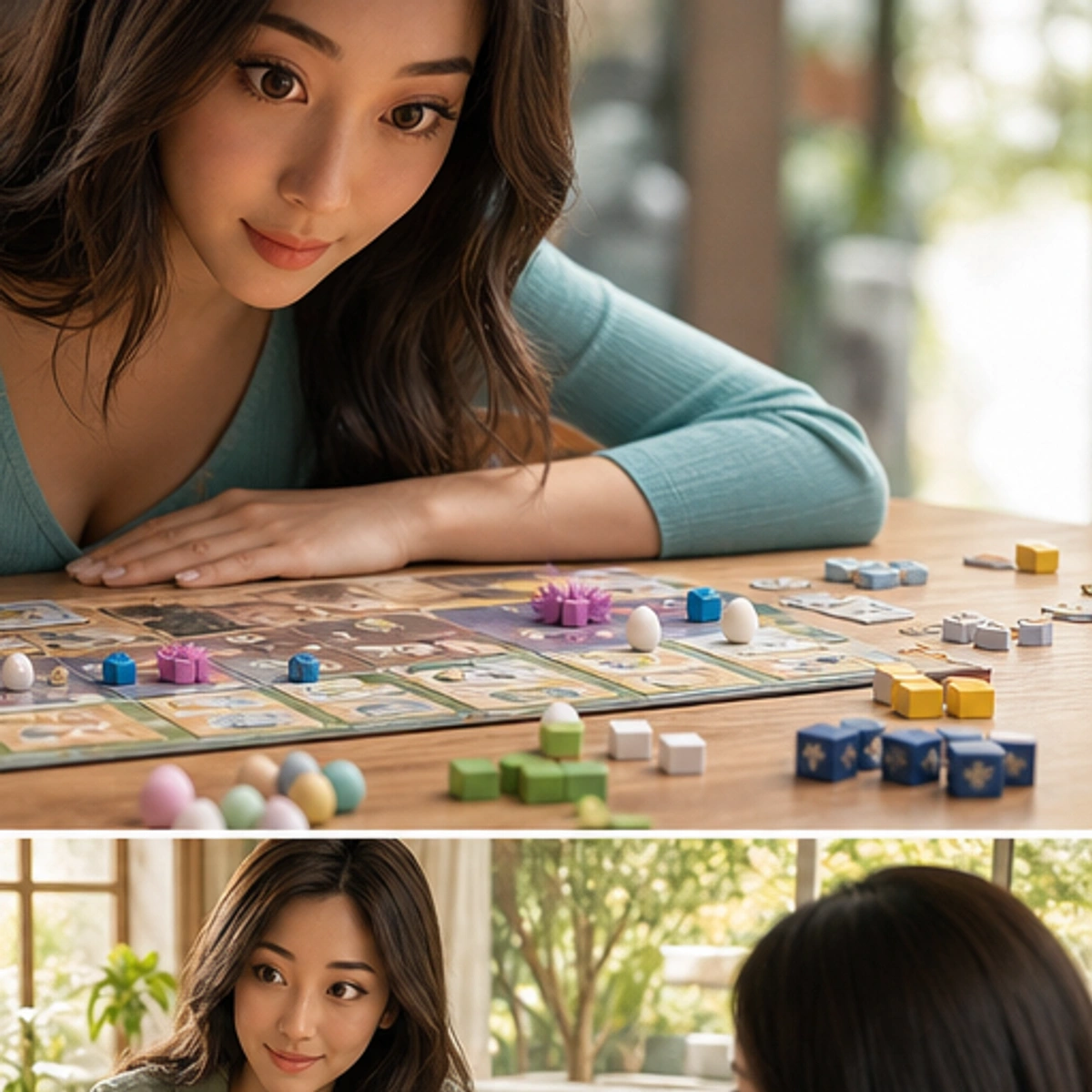 Yumi, The Hostess — side-by-side table clinic with components in use