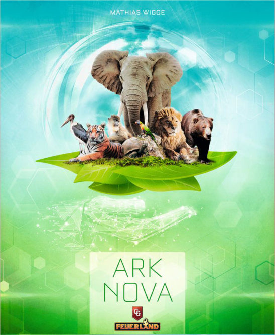Ark Nova's menagerie of animal cards — elephants, big cats and more for your conservation zoo.