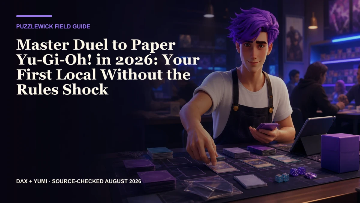 Master Duel to Paper Yu-Gi-Oh! in 2026: Your First Local Without the Rules Shock