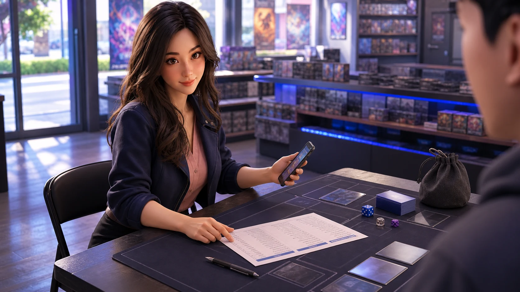 Yumi, The Hostess — bright first-local check-in