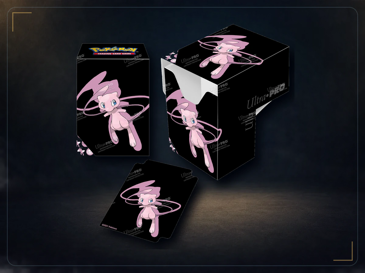 Mew Full View Deck Box for Pokémon, exact product listing photograph