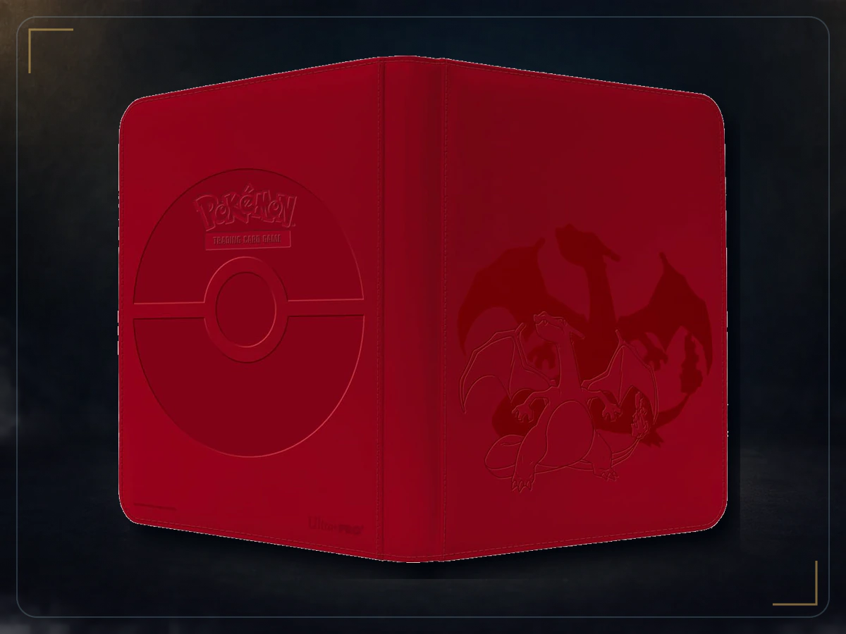 Elite Series Charizard 9-Pocket Zippered PRO-Binder for Pokémon, Store & Protect up to 360 Standard Size Cards, Side Loaded Pocket Sleeves, Ultimate Protection for cards, exact product listing photograph
