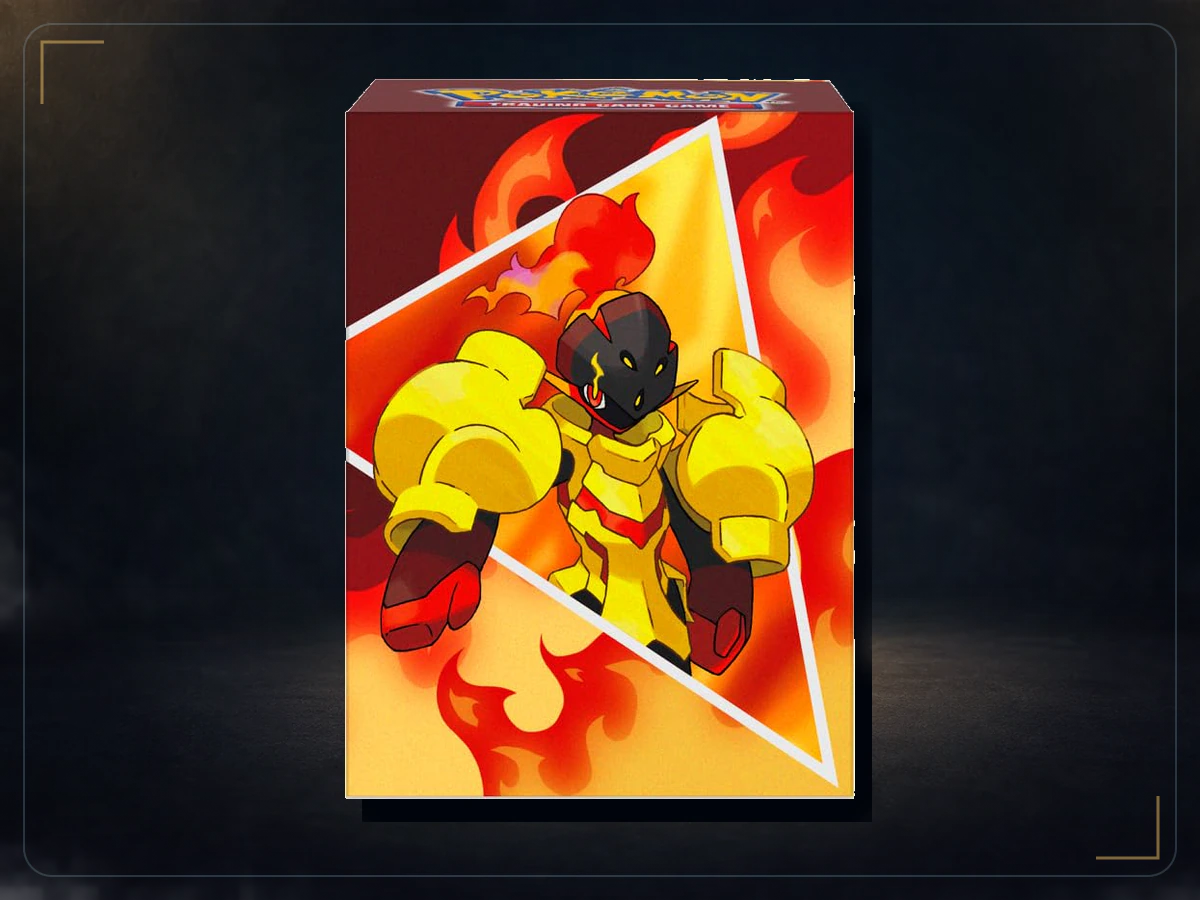 Full View Deck Box - Armarouge Artwork, Holds 75 Double-Sleeved Cards, Safe Polypropylene, Self-Locking Lid, Ideal for Pokemon, YuGiOh, MTG, Sports Cards, exact product listing photograph