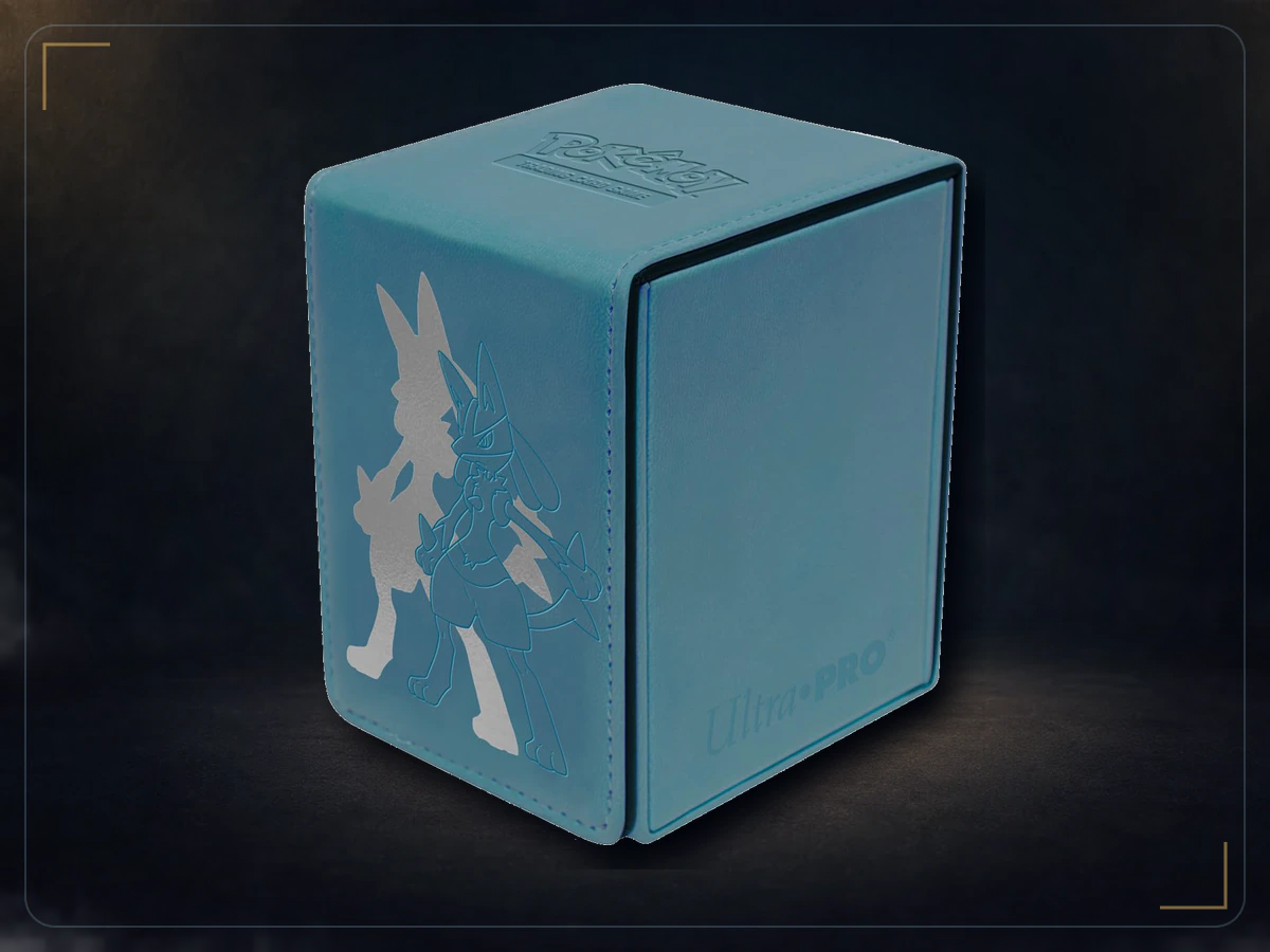 ULP16414 Alcove Flip Pokemon Elite Series Lucario Deck Box Card Game, exact product listing photograph