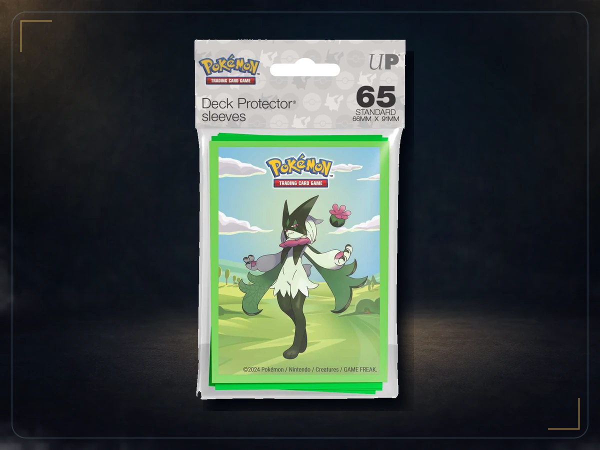Trading Cards Deck Protector Sleeves 65ct - Meowscarada Artwork - Standard Size for Pokémon Card Binder, Cards Against Humanity - Ideal for Baseball, Basketball, MTG Pokemon Cards, exact product listing photograph