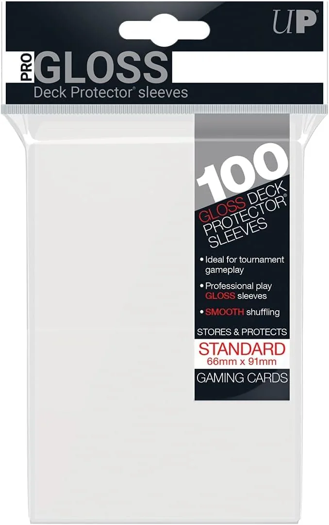 Ultra Pro Gloss Standard Deck Protector Sleeves – Clear, 100 Pack