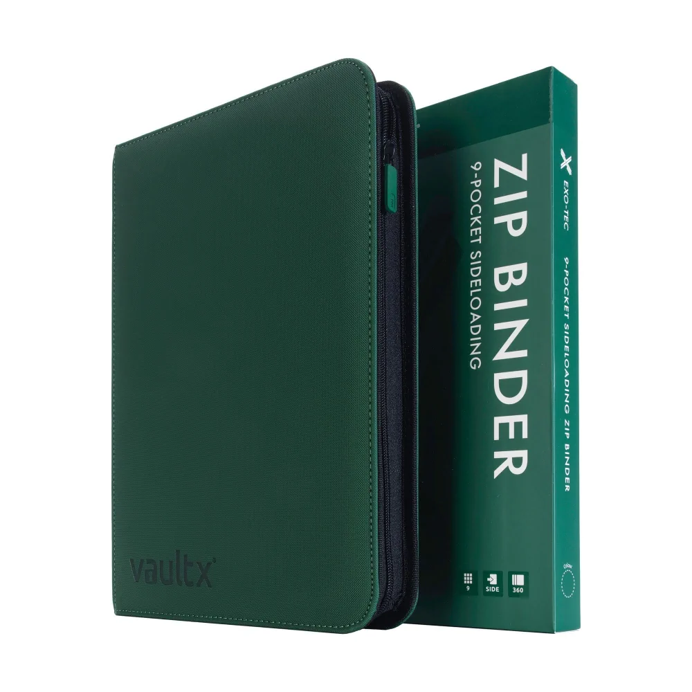 Vault X 9 Pocket Zip Trading Card Binder 360 Cards Exo-Tec (Green)