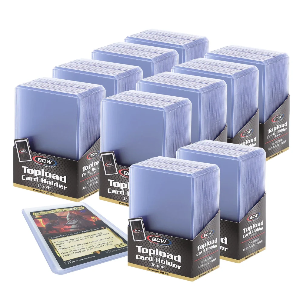 BCW Premium 3x4 Topload Card Holders – 250 Pack